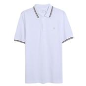 Elton Tipped Polo Shirt - White - M image