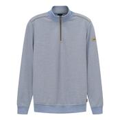 Mens Texture 1/4 Zip Sweatshirt - Blue - XL image