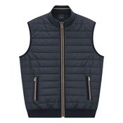 Mens Knitted Gilet Waistcoat - Navy - M image