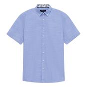 Casual Short Sleeve Oxford Shirt - Blue - M image