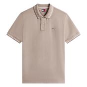Tommy Flag Regular Fit Tipped Polo Shirt - Beige - S image