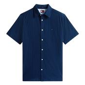 Regular Fit Seersucker Short Sleeve Shirt - Navy - S image