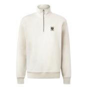 Quarter Zip Sweatshirt - Beige - S