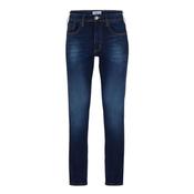 Straight Leg Jeans - Washed Blue - 32/30