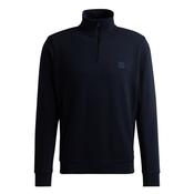 Zetrust Cotton-Terry Half Zip Sweatshirt - Navy - M image