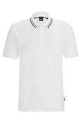 Penrose Slim-fit Tipped Polo Shirt - White - M image