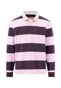 Rugby Polo Stripe - Purple - M image