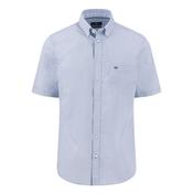 Minimal Printed Button Down Short Sleeve Shirt - Blue - M image