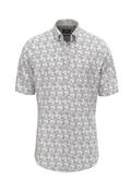 Summer Flower Print Short Sleeved Shirt  - Beige - M