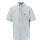 Minimal Print Button Down Short Sleeve Shirt - Green - M image
