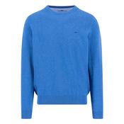 Fine Knit Cotton Crewneck Sweater - Blue - M image