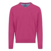 V-Neck Superfine Cotton Jumper - Pink - M