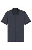 H-Powell Bubble-structure Regular-fit Polo Shirt - Navy - S image