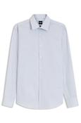 H-Joe-K-C Print Italian-made Twill Shirt - Blue - 39 image