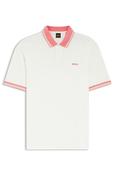 Pe Blocks Cotton-jersey Polo Shirt - White - M image