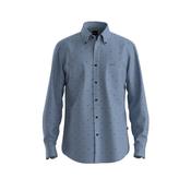 Rickert_M Long Sleeve Patterned Shirt - Blue - M