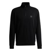 Zetrust Cotton-Terry Half Zip Sweatshirt - Black - S image