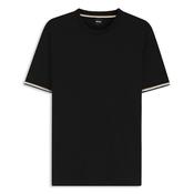 Thompson Tipped Cotton-jersey T-shirt - Black - M image