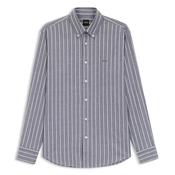 Ricoplus_M Striped Cotton Stretch Shirt - Purple - M image