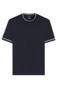 H-Tessler Contrast-tipping Slim-Fit T-shirt - Navy - M image