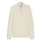 H-Ulicio Cotton Quater Zip Sweater - White - M image