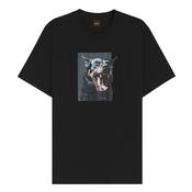 Te_Dobermann Animal Print Cotton-jersey T-shirt - Black - S image