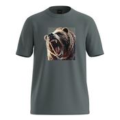 Bear Animal Print Cotton-jersey T-shirt - Grey - S image