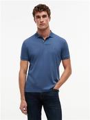 Liquid Cotton Interlock Knit Polo Shirt - Sea Blue - S