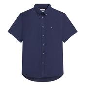Short Sleeve Poplin Button Down Shirt - Navy - S image