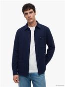 Cotton-Rich Lyocell Overshirt - Navy - S image