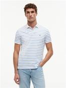 Jersey Stripe Polo Shirt - White - M image