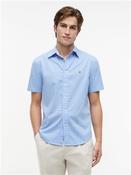 Short Sleeve Flex Poplin Gingham Shirt - Blue - S image