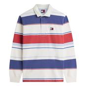 Relaxed Fit Mixed Stripe Rugby Shirt - Beige - XS image