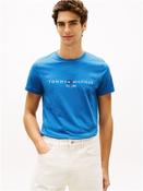 Linear Logo Embroidery T-Shirt - Blue Orbit - XS