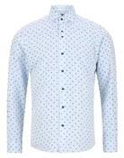 Frank Tapered Slim Fit Printed Shirt - Blue - 16 image