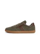 Tribeca Suede Mixed Texture Trainers - Green - 41 image