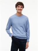 Pima Cotton Cashmere Blend Sweater - Blue - S