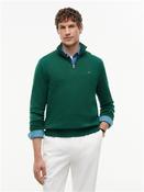 Pima Cotton Cashmere Blend Half Zip Sweater - Green - S image