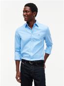Flex Flannel Solid Coloured Shirt - Blue - M