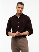 Flex Flannel Solid Coloured Shirt - Brown - M