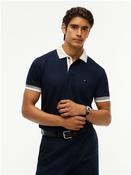 Interlock Contrast Placket Polo Shirt - Navy - S image