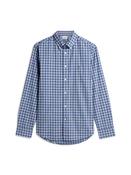 Flex Poplin Tartan Shirt - Blue - M