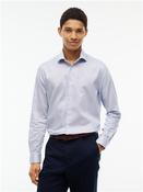 New York Label Flex Collar Twill Shirt - Blue - M image