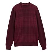 Mineral Tartan Crew Neck Jumper - Wine - M image