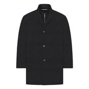 Mens Wool Overcoat with Padded Vest - Navy - 38R image
