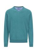 V-Neck Superfine Sweater - Aqua Green - S
