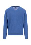 V-Neck Superfine Sweater - Blue - S image
