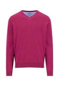 V-Neck Superfine Sweater - Wine - M image