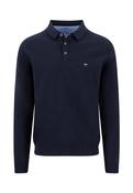 Longsleeve Superfine Polo Shirt - Navy - S image
