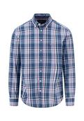 Cotton Dark Multicolor Check B.D. Shirt - Blue - M image